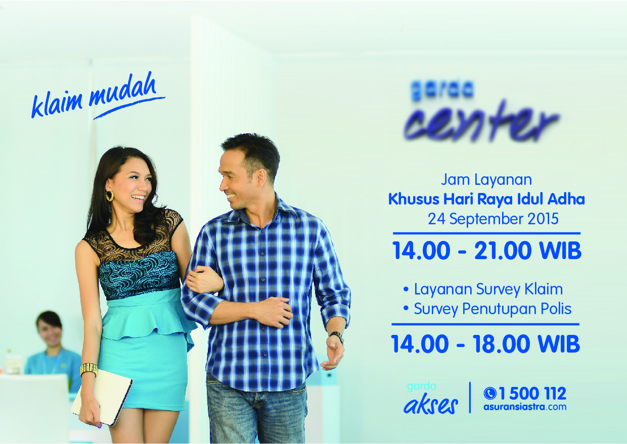 Perubahan jam operasional layanan Garda Center selama Hari Raya Idhul Adha