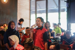 Kegiatan berlangsung seru, beberapa komunitas memberikan pertanyaan terkait fitur Garda Mall.