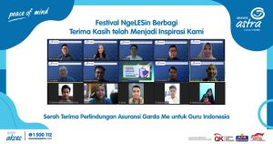 Asuransi Astra bersama NgeLESin dalam rangkaian Festival NgeLESin Berbagi berikan apresiasi berupa asuransi perlindungan diri Garda Me kepada para guru di Indonesia